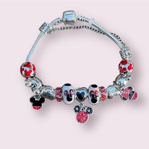 CRYSTAL MICKEY Charms GIFT Bracelets with Gift Box